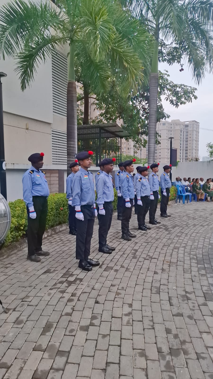 JJ Security guard supervision at corporate site